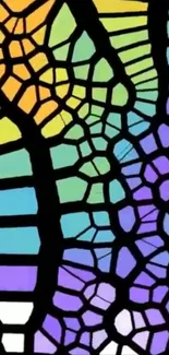 Colorful abstract mosaic pattern wallpaper.