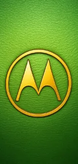 Green Motorola logo background design.