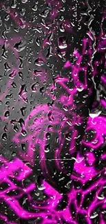 Vibrant neon abstract wallpaper with electric pink swirls.