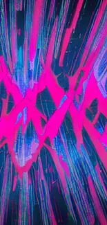 Vibrant pink and blue abstract neon wallpaper with dynamic streaks.