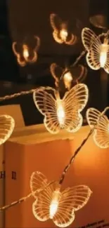 Neon and LED decorative lights with butterfly and leaf designs for home decor.