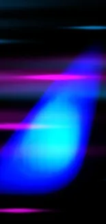 Vibrant neon blue and pink abstract mobile wallpaper.