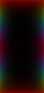 Vibrant neon frame wallpaper with rainbow colors.