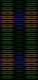 Dynamic neon stripes wallpaper with vibrant colors for mobile screens.