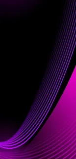 Dynamic neon purple lines on black background.