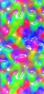 Vibrant neon liquid art wallpaper with dynamic colors.