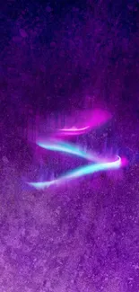 Vibrant neon purple abstract wallpaper for mobile devices.