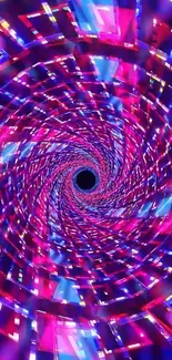 Neon spiral wallpaper with vibrant colors.