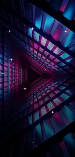 Vibrant neon tunnel wallpaper for phone screens.