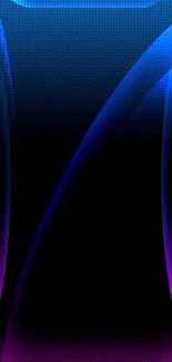 Neon wave wallpaper with blue and purple hues