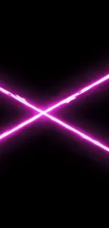 Vibrant neon pink X on dark wallpaper