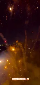 Stunning display of vibrant fireworks in a night sky.