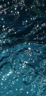 Deep blue ocean water with shimmering waves.