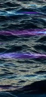 Deep blue and purple ocean wave wallpaper with vibrant hues.