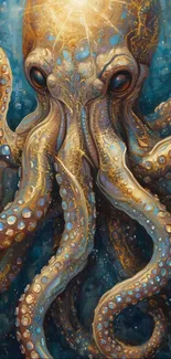 Artistic depiction of a vibrant octopus with detailed tentacles.