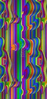 Vibrant and colorful optical illusion wallpaper