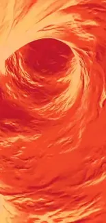 Vibrant orange abstract swirl wallpaper design.