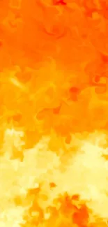 Vibrant orange abstract wallpaper with fiery tones.