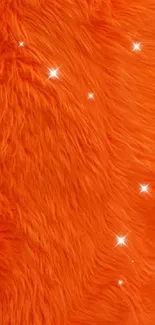 Vibrant orange fur texture with sparkles.