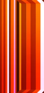 Vibrant wallpaper with orange vertical stripes.