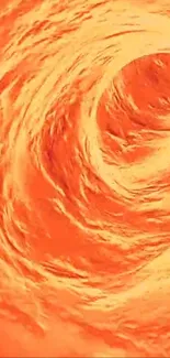 Abstract orange swirl wallpaper with vibrant dynamic textures.