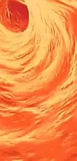 Vibrant orange swirl mobile wallpaper