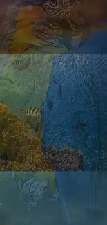 Vivid parrot against a vibrant ocean backdrop.