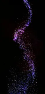 Vibrant pink and purple particle flow against a dark background, perfect for mobile displays.