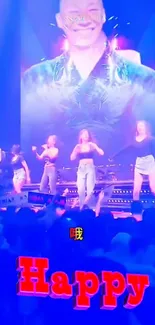 Energetic party scene with dancing and vibrant lights.