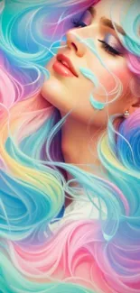 Colorful pastel waves with a dreamy artistic vibe.