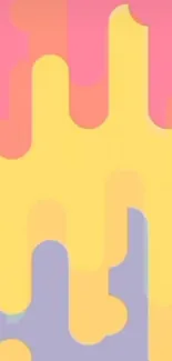 Vibrant pastel wallpaper with yellow drips