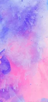 Vibrant pastel smoke art wallpaper in purple, pink, and blue hues.