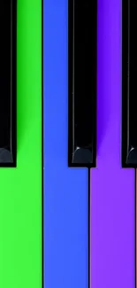 Colorful piano keys vibrant mobile wallpaper