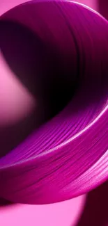 Vibrant pink abstract wallpaper design with elegant curves.