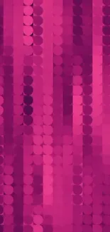 Vibrant pink abstract wallpaper with geometric pattern.