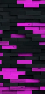 Pink and black brick pattern wallpaper for phones.