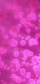 Vibrant pink bubble wallpaper for mobile screen.