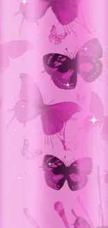 Pink butterfly wallpaper with vibrant hues.