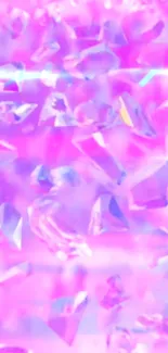 Vibrant pink crystal wallpaper with abstract design.