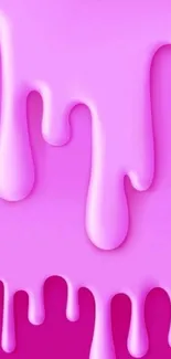 Vibrant pink drip wallpaper with smooth flowing design.