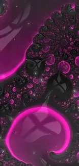 Magenta fractal art wallpaper with abstract design.