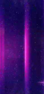 Purple galaxy wallpaper with bright beams and starry background.