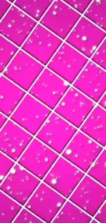 Vibrant pink glitter tiles mobile wallpaper