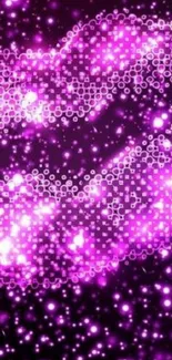 Vibrant pink light pattern with hexagonal shapes