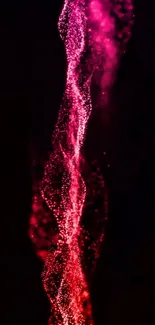 Vibrant pink particle stream on dark background.