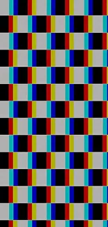 Colorful pixel art wallpaper with vertical stripes in vibrant hues.