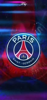 Vibrant PSG logo wallpaper for mobile devices.