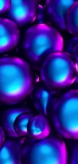 Vibrant purple and blue bubble wallpaper for mobile.