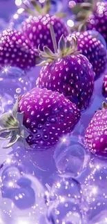 Vibrant purple berries with water droplets.