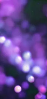 Abstract purple bokeh mobile wallpaper with vibrant colors.